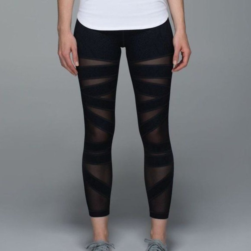 Lululemon High Times Pant *Tech Mesh Desert Snake Deep Coal Black
